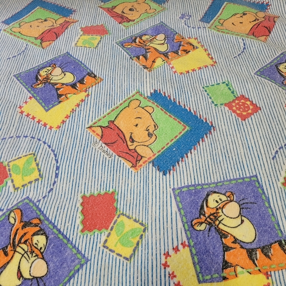 Vtg Winnie the Pooh Tigger Soft Fleece Twin Blanket Disney 80s 90s Bedding - Picture 4 of 8